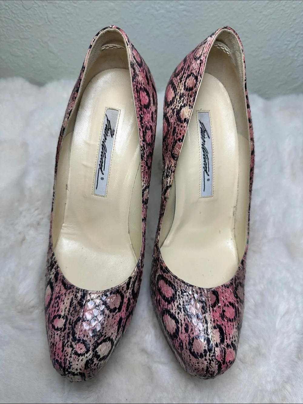 Brian Atwood Snakeskin Platform Pump